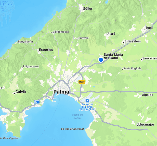 Map of Mallorca